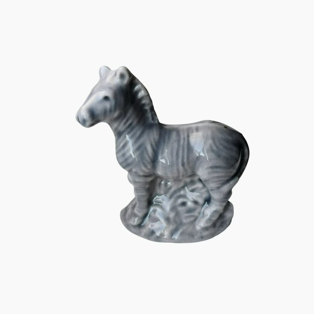 Wade Whimsies Red Rose Tea Grey Zebra Figurine Vintage Miniature Collectible